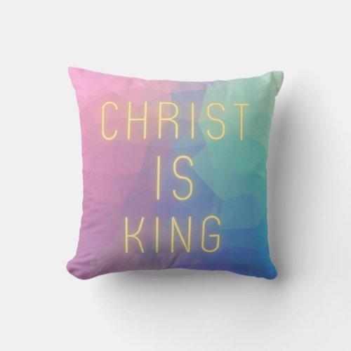 Modern Christ Is King Throw Pillow