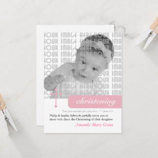 Modern Christening or Baptism Invitation