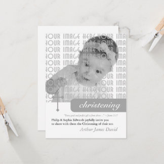 Modern Christening or Baptism Invitation