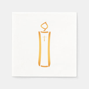 Modern Christian Candle Paper Napkins