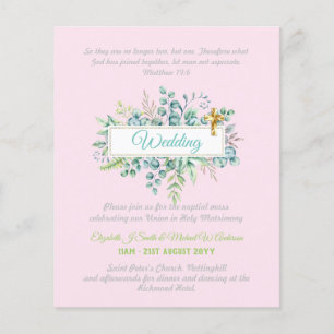 Modern Christian Catholic Wedding Invitation 