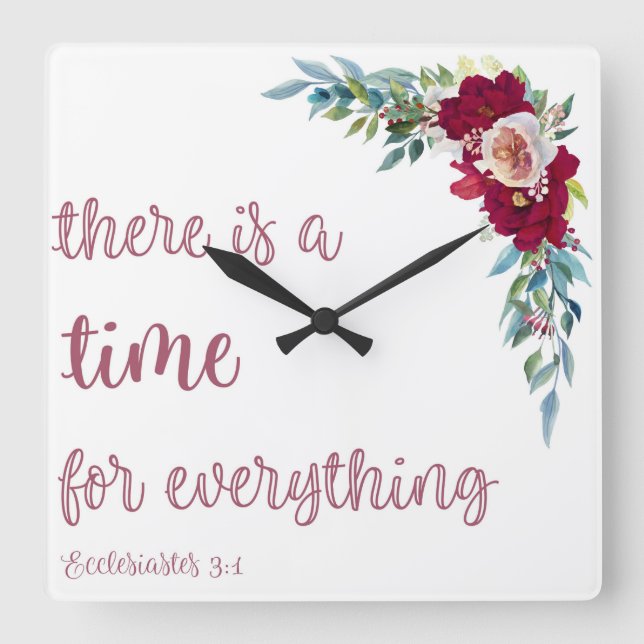 Modern Christian Clock | Ecclesiastes 3:1 (Front)
