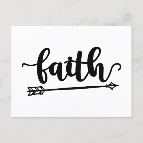 Modern Christian  Faith and Arrow Postcard