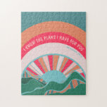 Modern Christian Jeremiah Inspirational Jigsaw Puzzle<br><div class="desc">With a colorful hand illustrated mountain landscape design this Christian puzzle is positive and uplifting.</div>