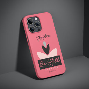Modern Christian Pink Be Still And Know Name Case-Mate iPhone 14 Pro Max Case