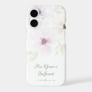 Modern Christian Scripture Floral White iPhone 17 Case