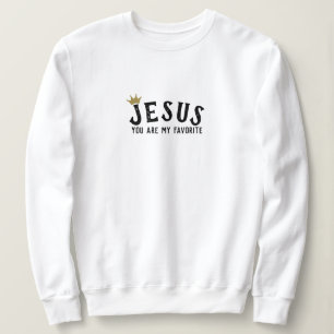 Modern Christian Simple Gold Crown Jesus Sweatshirt