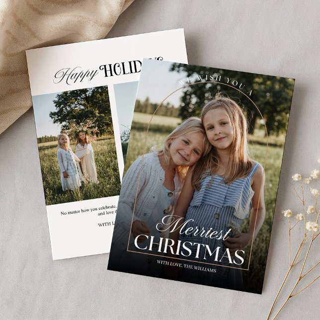 Modern Christmas 3 photos Card (Creator Uploaded)