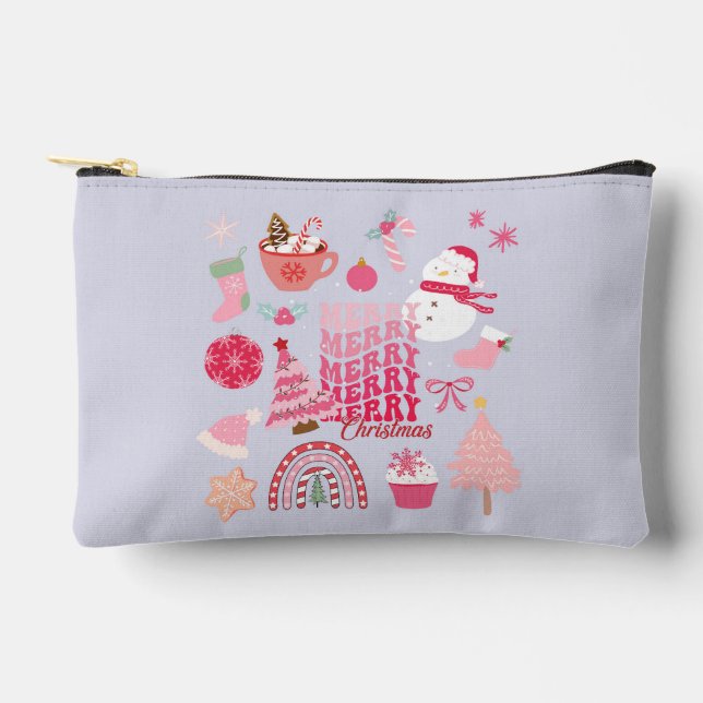Modern Christmas Accessory Pouch (Front)