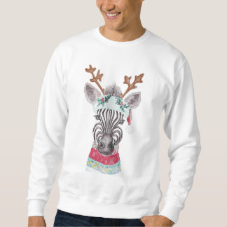 Modern Christmas Animal watercolor painting Sweatshirt