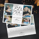 Modern Christmas Baby Announcement Photo Collage<br><div class="desc">This heartwarming Christmas card features a modern design with a touch of playful charm. The front of the card showcases a delightful collage of family photos, highlighting the newest member of their family. The "A Little Extra Cheer This Year" greeting is written in a stylish, handwritten font, adding a touch...</div>