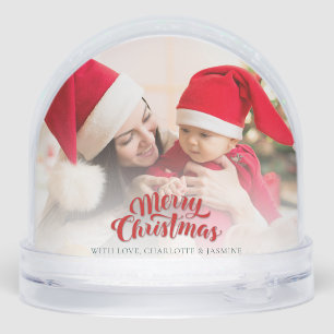 Modern Christmas Baby Photos with Mom Holidays Snow Globe