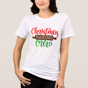 Modern Christmas Baking Crew   Holidays Tri-Blend Shirt