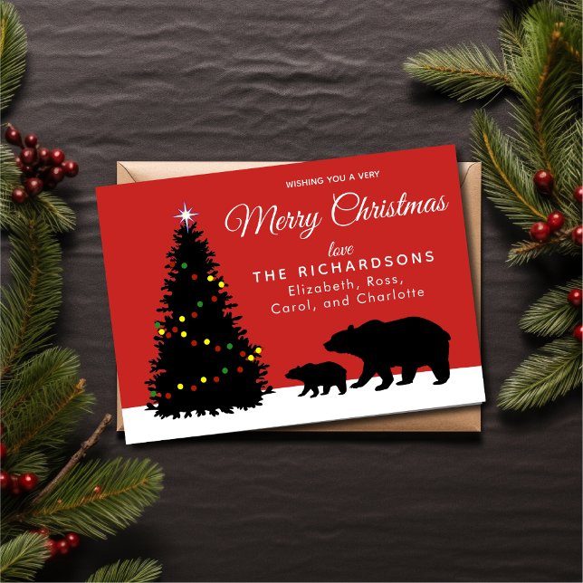 Modern Christmas Bears Holiday Card (Creator Uploaded)