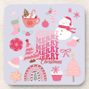 Modern Christmas Beverage Coaster