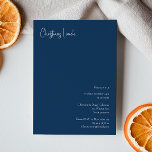 Modern Christmas | Blue Lunch Invitation<br><div class="desc">This modern Christmas | blue lunch invitation is perfect for your minimalist shabby chic boho blue and white holiday greeting. The minimal whimsical handwritten calligraphy is delicate and rustic while staying classy and elegant. You will find that everything about this product is editable, so feel free to add pictures or...</div>