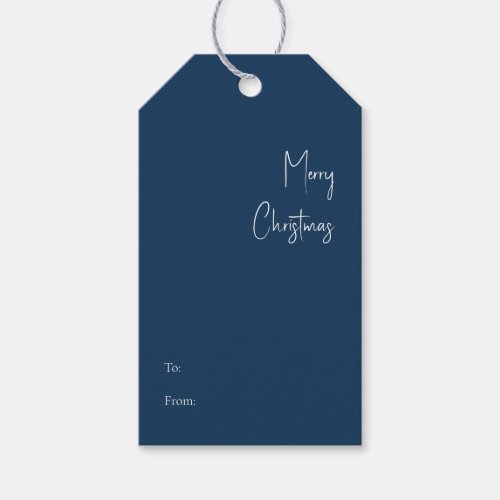 Modern Christmas  Blue To From Gift Tags