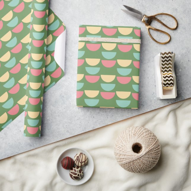 Modern Christmas Bright Colorful shapes Geometric Wrapping Paper (Crafts)