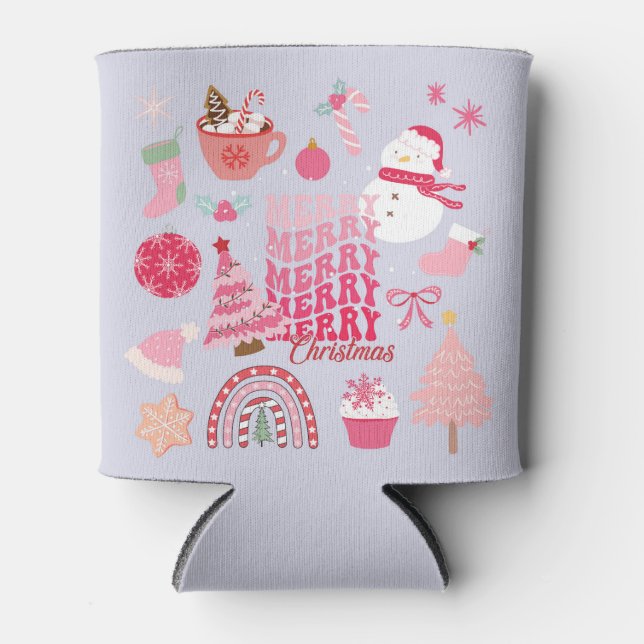 Modern Christmas Can Cooler (Front)