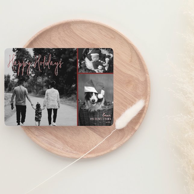 Modern Christmas Card | Red Trendy Collage (Creator Uploaded)