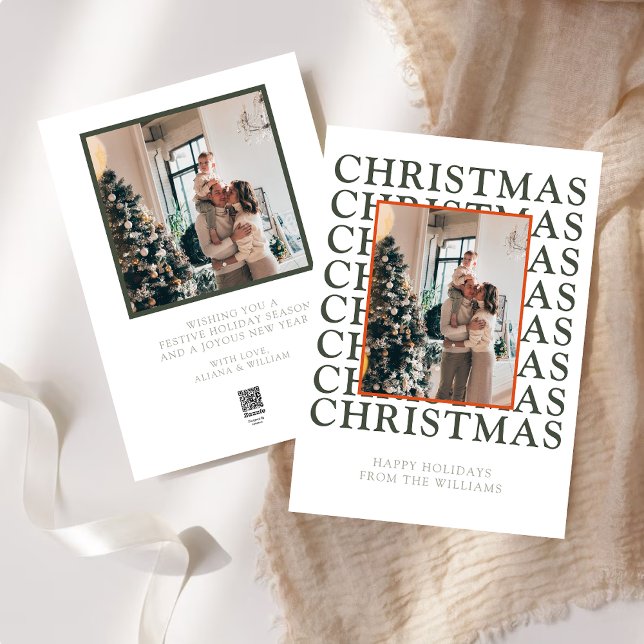Modern Christmas Card with Photo Template (Creator Uploaded)
