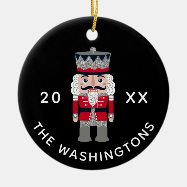 Modern Christmas Ceramic Ornament (Front)