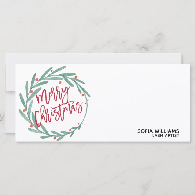 Modern Christmas Certificate Gift Card Add Logo (Front)