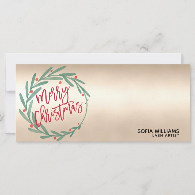 Modern Christmas Certificate Gift Card Add Logo (Front)
