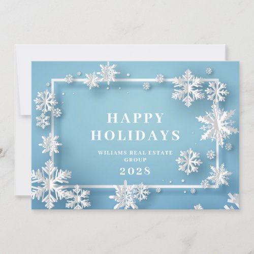 Modern Christmas Composition Corporate Greeting Holiday Card