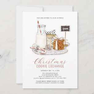 Modern Christmas Cookie Exchange Invitation