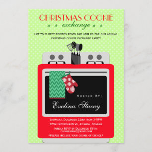 Modern Christmas Cookie Exchange Invitation