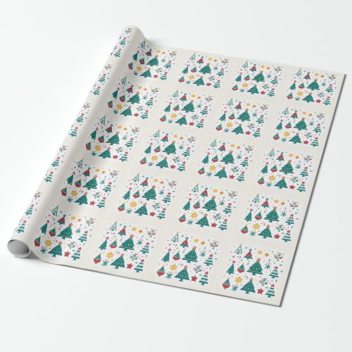 Modern Christmas decoration  Wrapping Paper