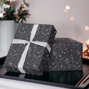 Winter blue Snow Glitter Sky Christmas festive Wrapping Paper