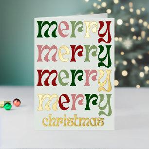 Modern Christmas Foil Holiday Card