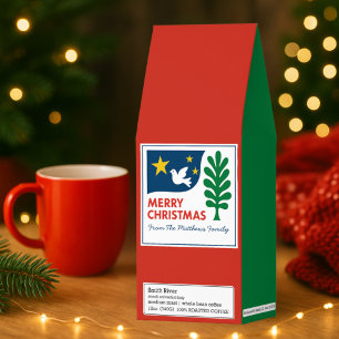 Modern Christmas Geometric Minimalist Bold Custom Roasted Coffee