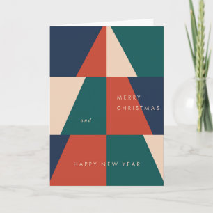 Modern Christmas Geometry Holiday Card