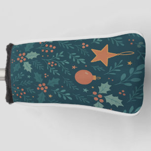 Modern Christmas Golf Head Cover – Trendy Holiday