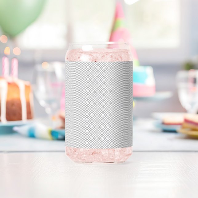 Modern Christmas Gray Pattern Gift Wrap Can Glass (Insitu (Birthday))