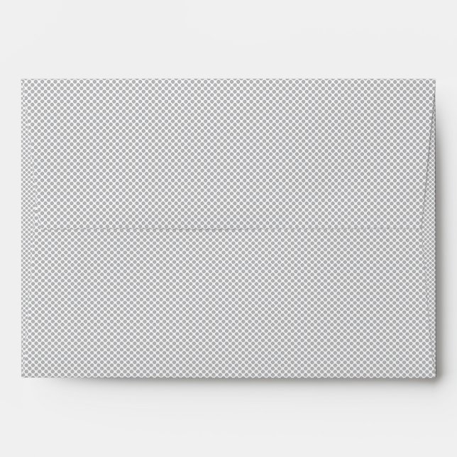 Modern Christmas Gray Pattern Gift Wrap Envelope (Back (Top Flap))