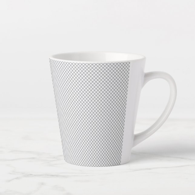 Modern Christmas Gray Pattern Gift Wrap Latte Mug (Right)