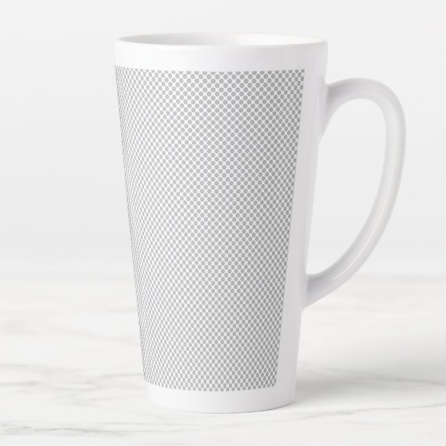 Modern Christmas Gray Pattern Gift Wrap Latte Mug (Right)