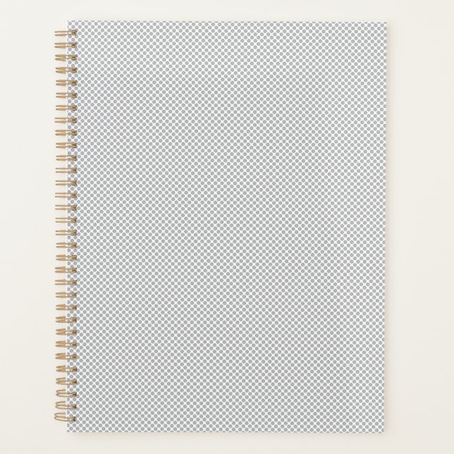 Modern Christmas Gray Pattern Gift Wrap Planner (Front)