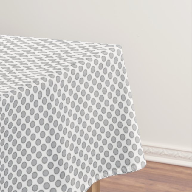 Modern Christmas Gray Pattern Gift Wrap Tablecloth (In Situ)