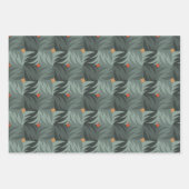 Modern Christmas Green Pattern  Wrapping Paper Sheets (Front 3)