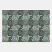Modern Christmas Green Pattern  Wrapping Paper Sheets (Front 2)