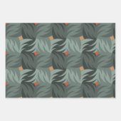 Modern Christmas Green Pattern  Wrapping Paper Sheets (Front)