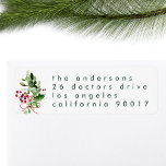 Modern Christmas Greenery Holiday Return Address Label<br><div class="desc">Modern Christmas Greenery Holiday Return Address Label</div>