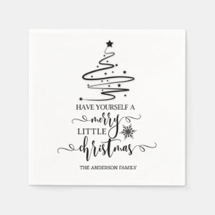 Modern Christmas Have yourself a merry little Napkins