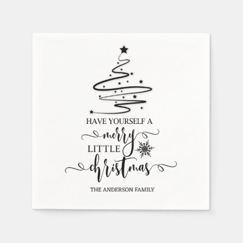 Modern Christmas Have yourself a merry little Napkins