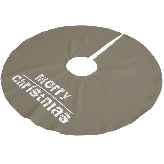 Modern Christmas Holiday Brushed Polyester Tree Skirt (Angled)